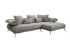 Luxus U-Sofa Sydney L mit elektrischer Schlaffunktion und Bouclé-Stoff