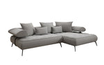 Lade das Bild in den Galerie-Viewer, Luxus U-Sofa Sydney L mit elektrischer Schlaffunktion und Bouclé-Stoff
