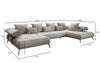 Luxuriöses Sydney U-Sofa aus Samt mit Elektrischer Schlaffunktion & Stauraum