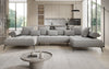 Luxuriöses Designer U-Sofa Sydney Bouclé – Elektrische Schlaffunktion, Stauraum, Höchster Komfort