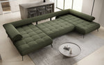 Lade das Bild in den Galerie-Viewer, Luxuriöses Designer U-Sofa Sydney Bouclé – Elektrische Schlaffunktion, Stauraum, Höchster Komfort
