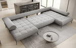 Lade das Bild in den Galerie-Viewer, Luxuriöses Designer U-Sofa Sydney Bouclé – Elektrische Schlaffunktion, Stauraum, Höchster Komfort
