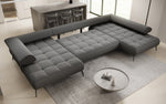 Lade das Bild in den Galerie-Viewer, Luxuriöses Designer U-Sofa Sydney Bouclé – Elektrische Schlaffunktion, Stauraum, Höchster Komfort
