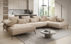 Luxuriöses Designer U-Sofa Sydney Bouclé – Elektrische Schlaffunktion, Stauraum, Höchster Komfort