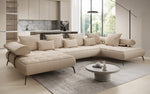 Lade das Bild in den Galerie-Viewer, Luxuriöses Designer U-Sofa Sydney Bouclé – Elektrische Schlaffunktion, Stauraum, Höchster Komfort
