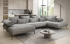 Luxuriöses Designer U-Sofa Sydney Bouclé – Elektrische Schlaffunktion, Stauraum, Höchster Komfort
