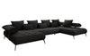 Luxuriöses Designer U-Sofa Sydney Bouclé – Elektrische Schlaffunktion, Stauraum, Höchster Komfort
