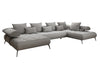 Luxuriöses Designer U-Sofa Sydney Bouclé – Elektrische Schlaffunktion, Stauraum, Höchster Komfort