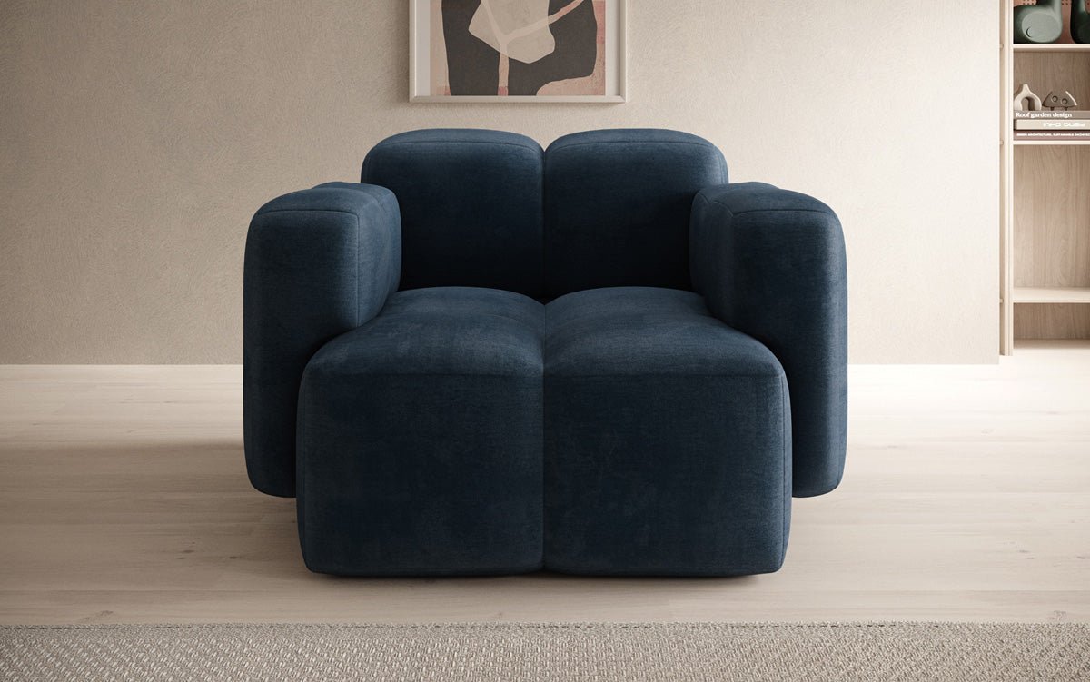 Luxuriöser Samt-Sessel Celly: Bequemer Designer-Einzelsessel für stilvolle Wohnräume