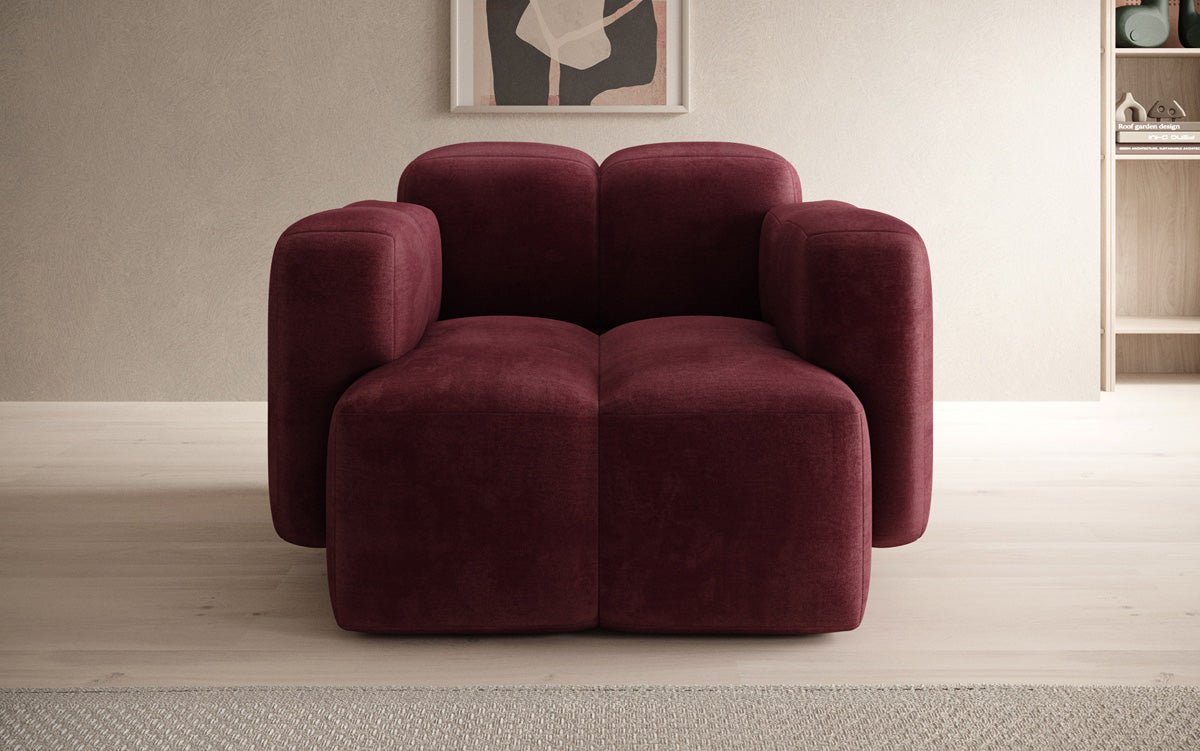 Luxuriöser Samt-Sessel Celly: Bequemer Designer-Einzelsessel für stilvolle Wohnräume