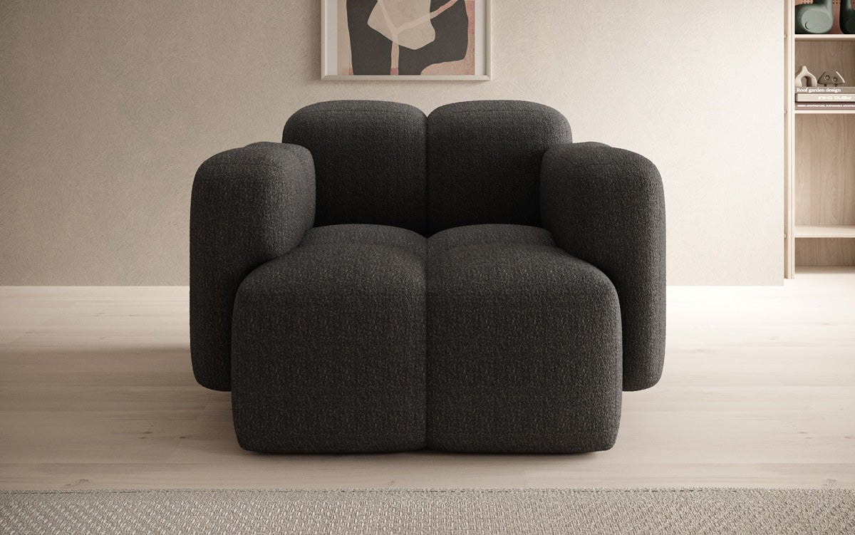 Exklusiver Designer Bouclé Sessel Celly – Stilvoller, Komfortabler Armlehnstuhl