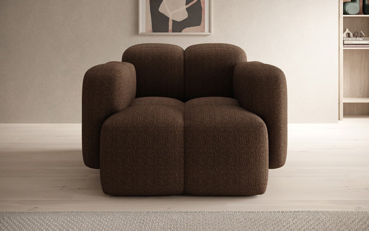 Exklusiver Designer Bouclé Sessel Celly – Stilvoller, Komfortabler Armlehnstuhl