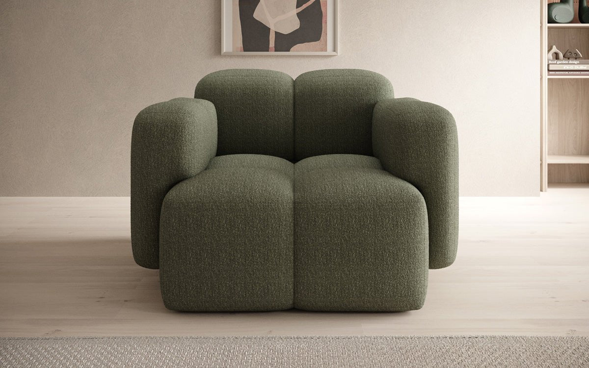 Exklusiver Designer Bouclé Sessel Celly – Stilvoller, Komfortabler Armlehnstuhl