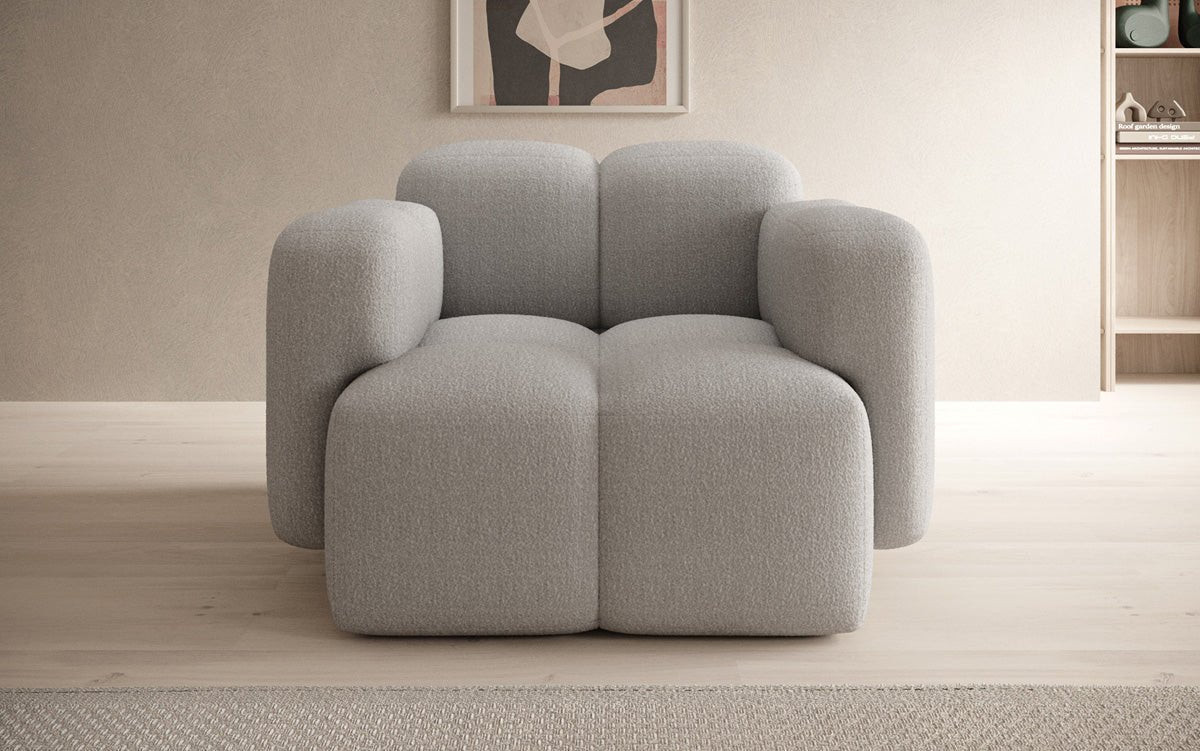 Exklusiver Designer Bouclé Sessel Celly – Stilvoller, Komfortabler Armlehnstuhl
