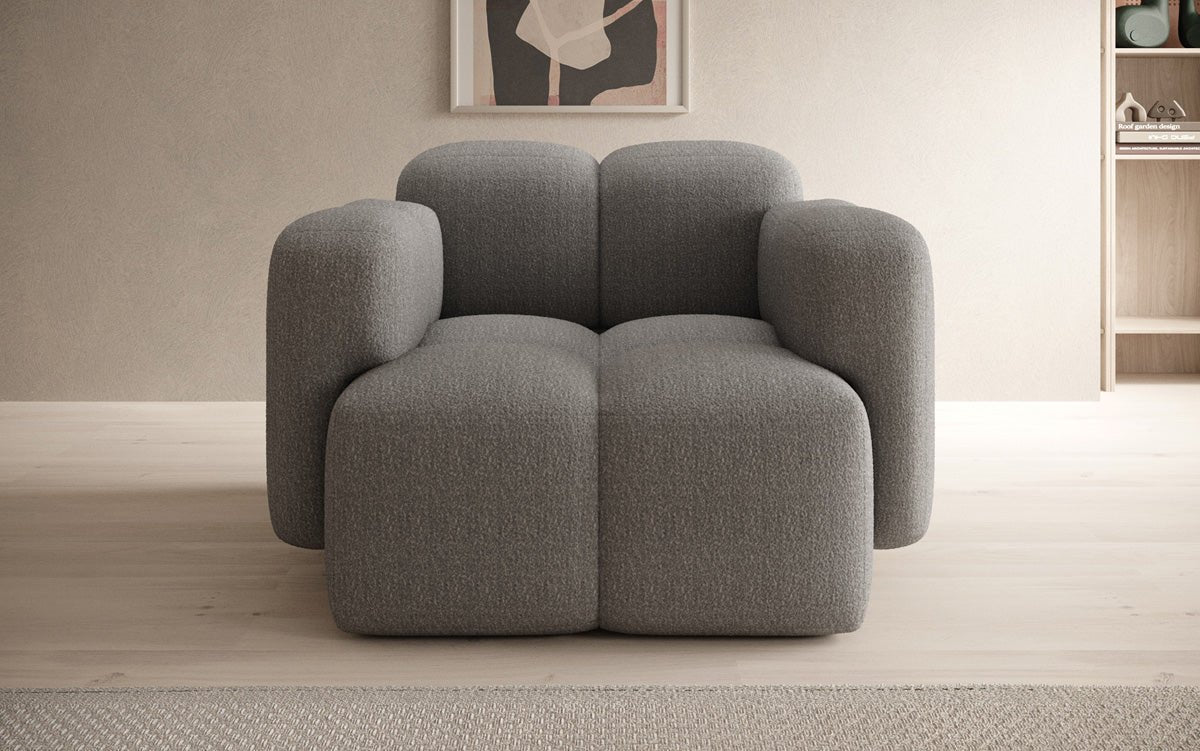 Exklusiver Designer Bouclé Sessel Celly – Stilvoller, Komfortabler Armlehnstuhl