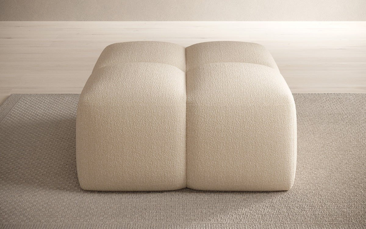 Luxuriöser Bouclé Beistellhocker Celly: Modern, Gemütlich, Vielseitig für Ihr Zuhause