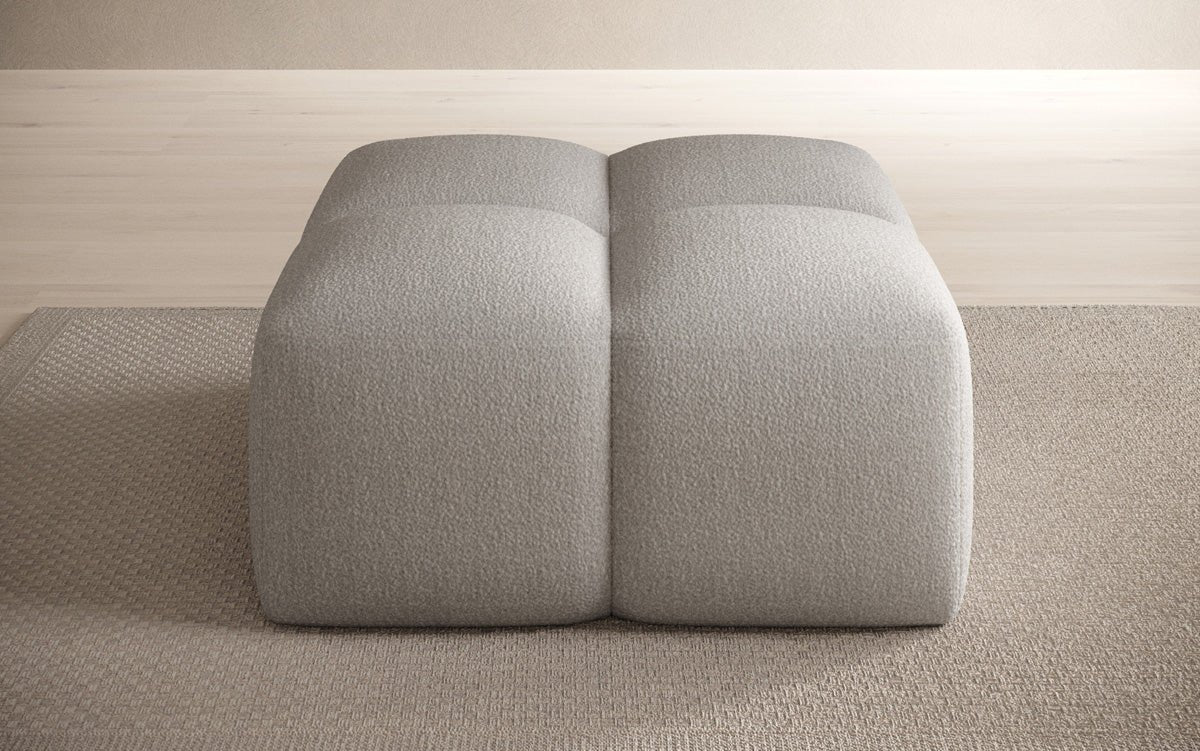 Luxuriöser Bouclé Beistellhocker Celly: Modern, Gemütlich, Vielseitig für Ihr Zuhause