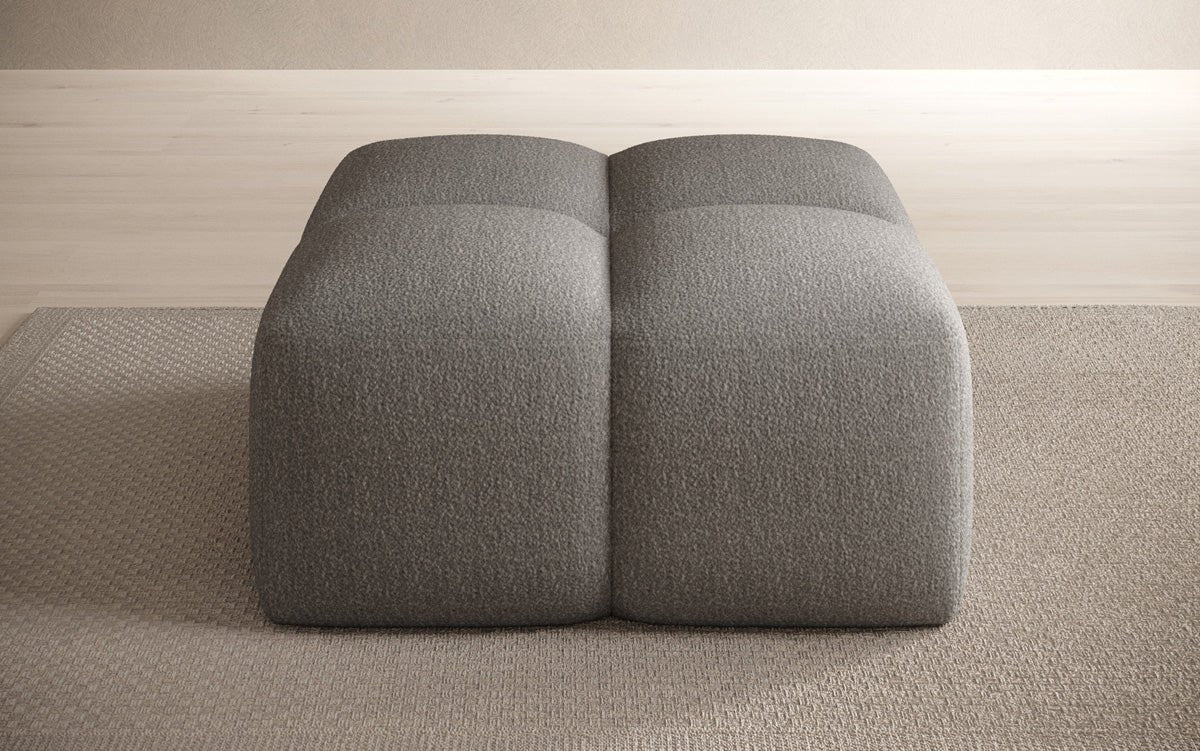 Luxuriöser Bouclé Beistellhocker Celly: Modern, Gemütlich, Vielseitig für Ihr Zuhause