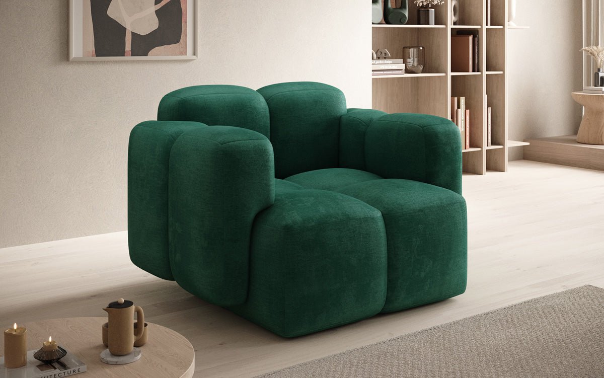 Luxuriöser Samt-Sessel Celly: Bequemer Designer-Einzelsessel für stilvolle Wohnräume