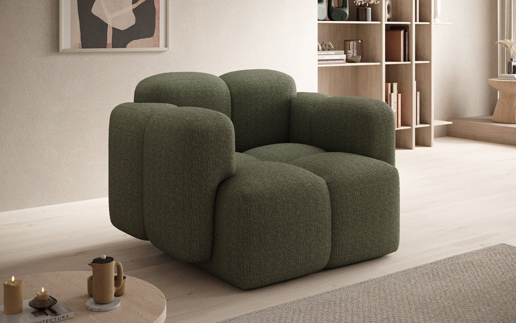 Exklusiver Designer Bouclé Sessel Celly – Stilvoller, Komfortabler Armlehnstuhl