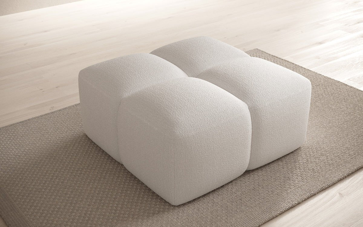 Luxuriöser Bouclé Beistellhocker Celly: Modern, Gemütlich, Vielseitig für Ihr Zuhause