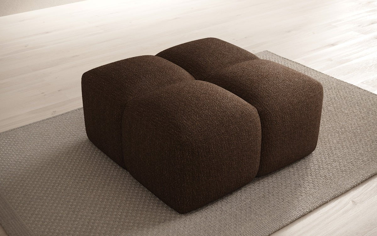 Luxuriöser Bouclé Beistellhocker Celly: Modern, Gemütlich, Vielseitig für Ihr Zuhause