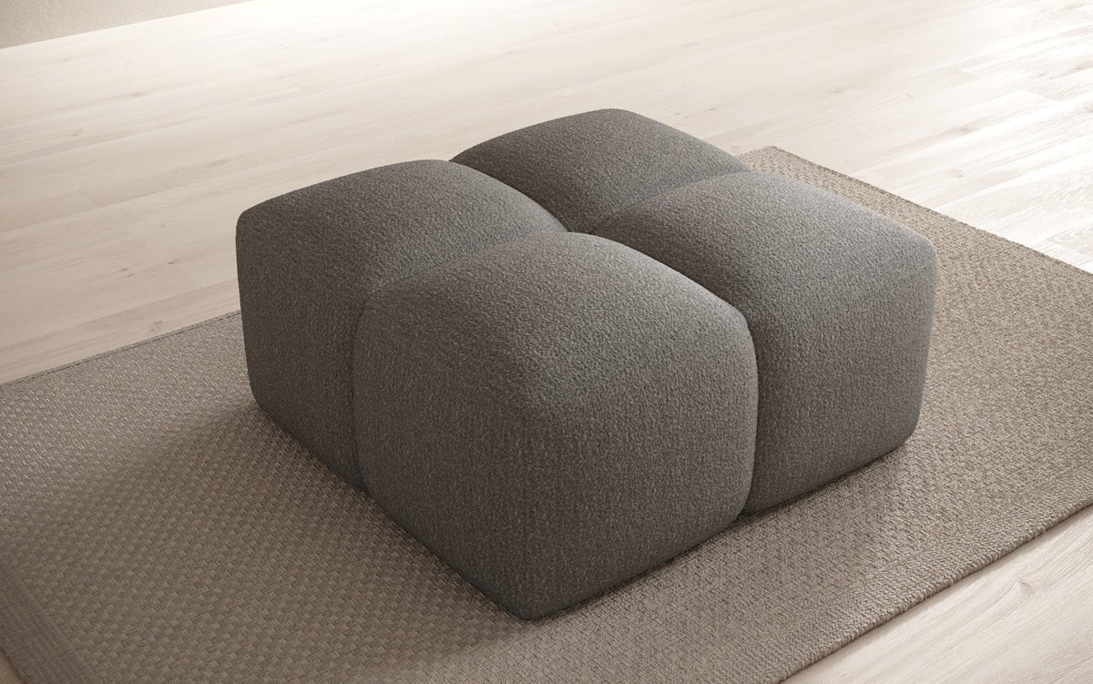 Luxuriöser Bouclé Beistellhocker Celly: Modern, Gemütlich, Vielseitig für Ihr Zuhause