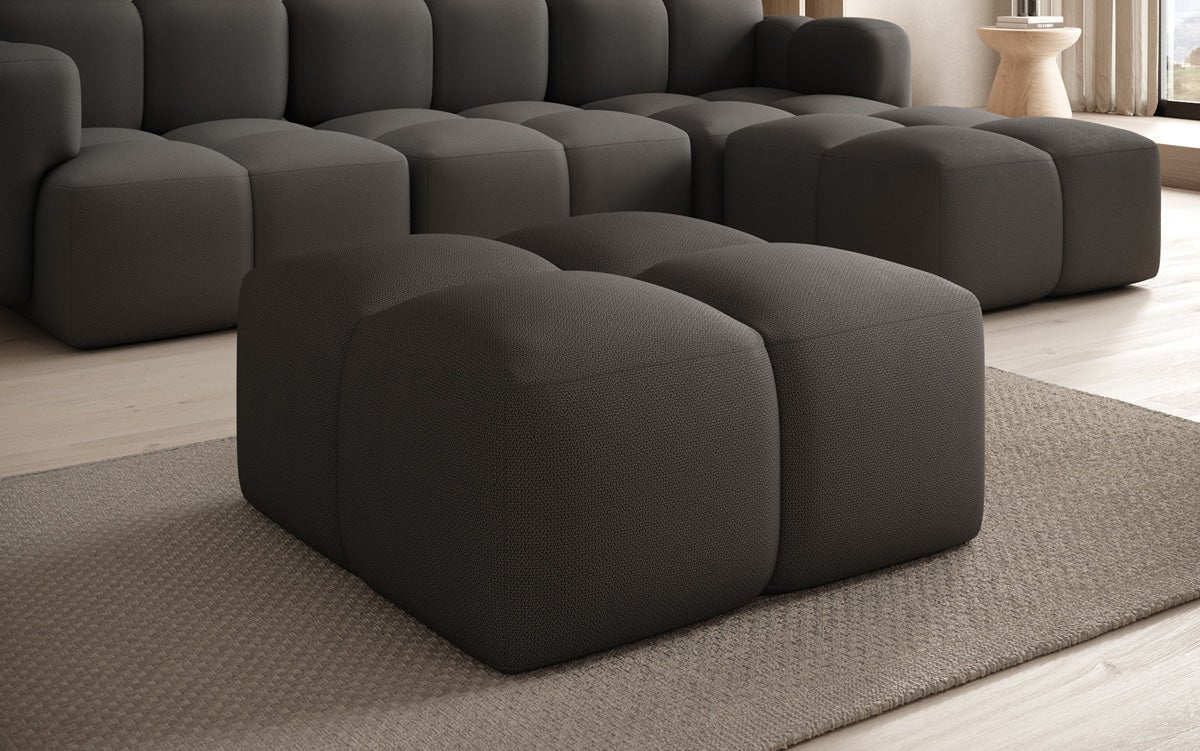 Celly Stoff Beistellhocker: Moderner Runder Pouf für Gemütlichkeit & Stil