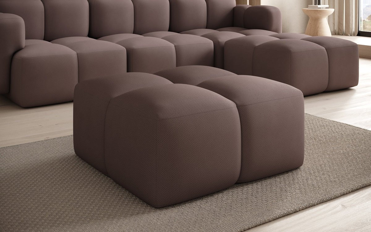 Celly Stoff Beistellhocker: Moderner Runder Pouf für Gemütlichkeit & Stil