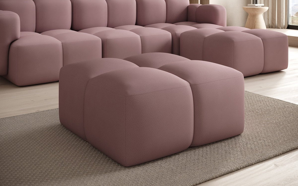 Celly Stoff Beistellhocker: Moderner Runder Pouf für Gemütlichkeit & Stil