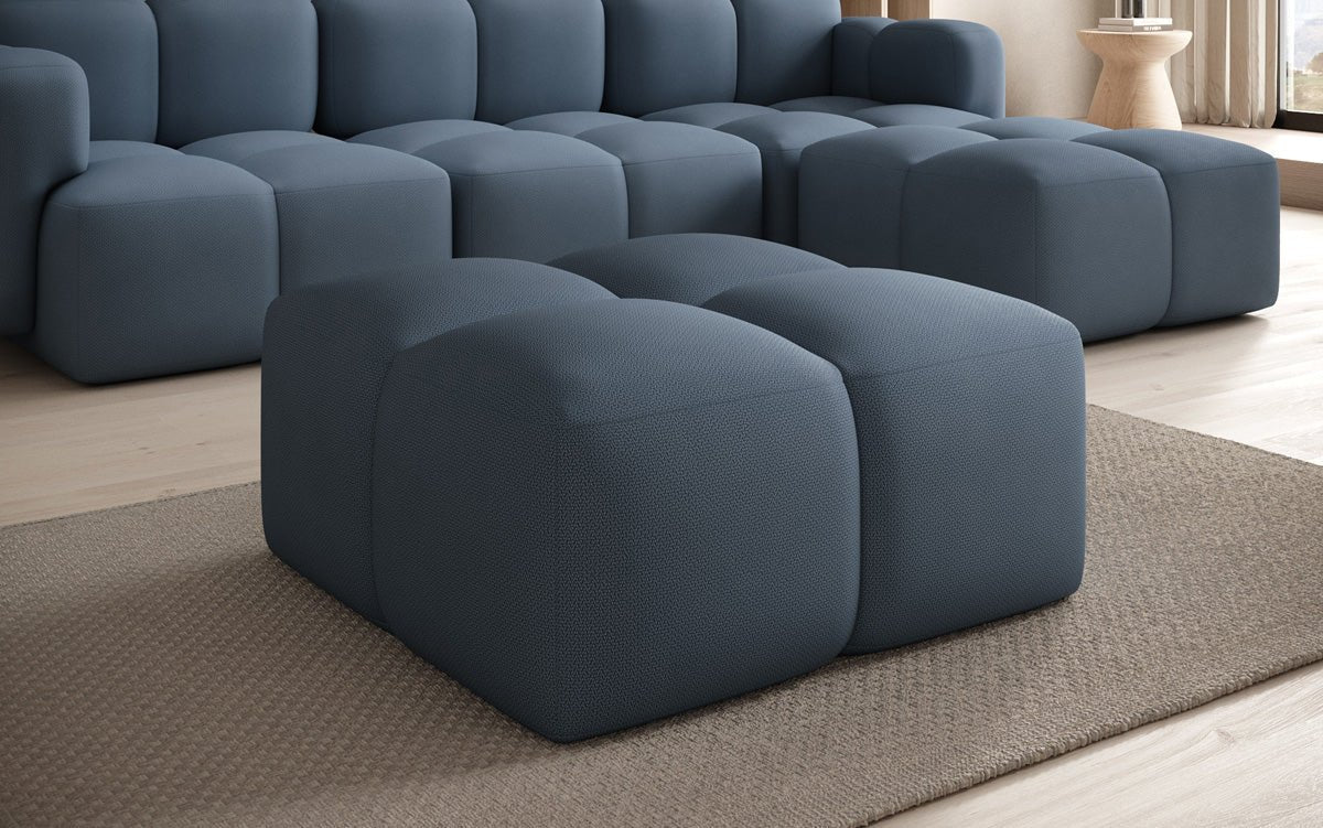 Celly Stoff Beistellhocker: Moderner Runder Pouf für Gemütlichkeit & Stil