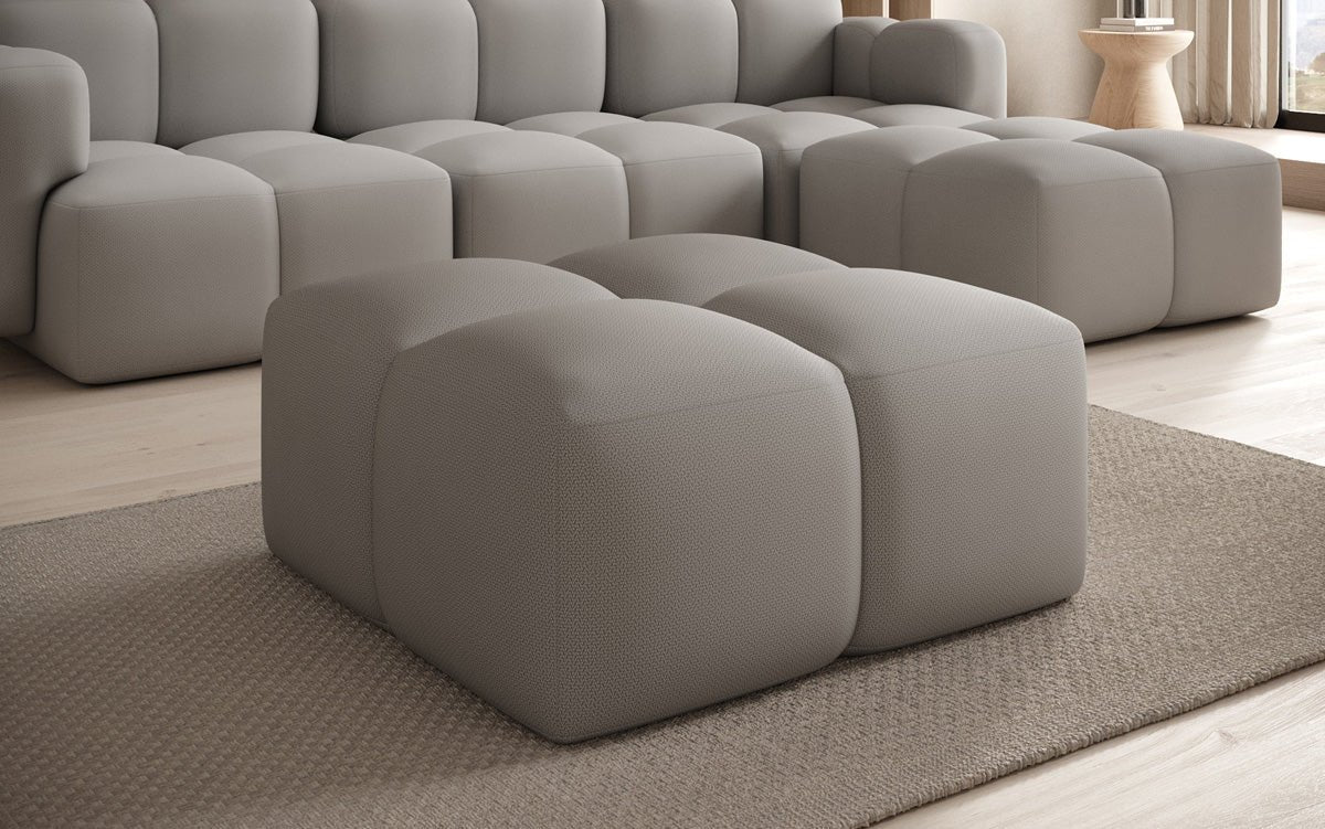 Celly Stoff Beistellhocker: Moderner Runder Pouf für Gemütlichkeit & Stil