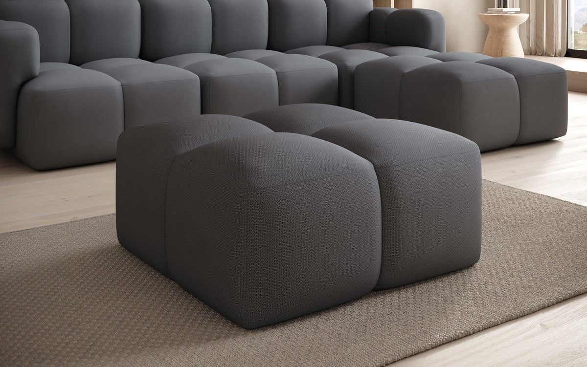 Celly Stoff Beistellhocker: Moderner Runder Pouf für Gemütlichkeit & Stil