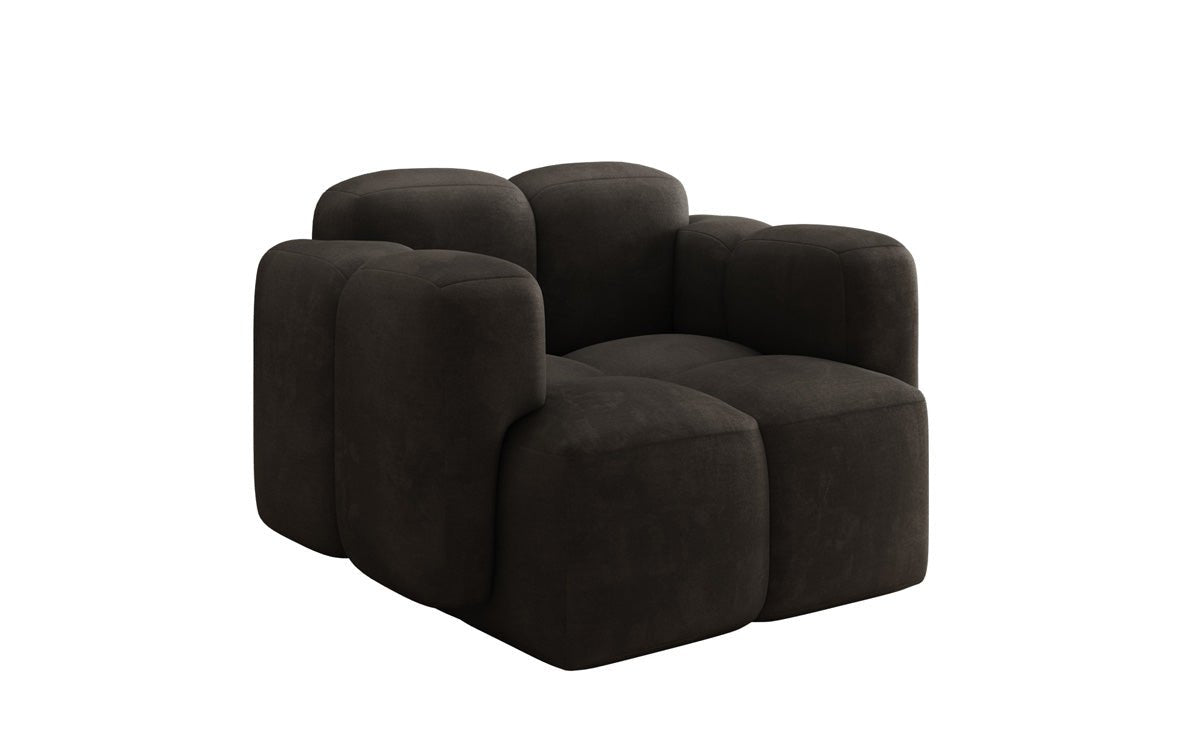 Luxuriöser Samt-Sessel Celly: Bequemer Designer-Einzelsessel für stilvolle Wohnräume