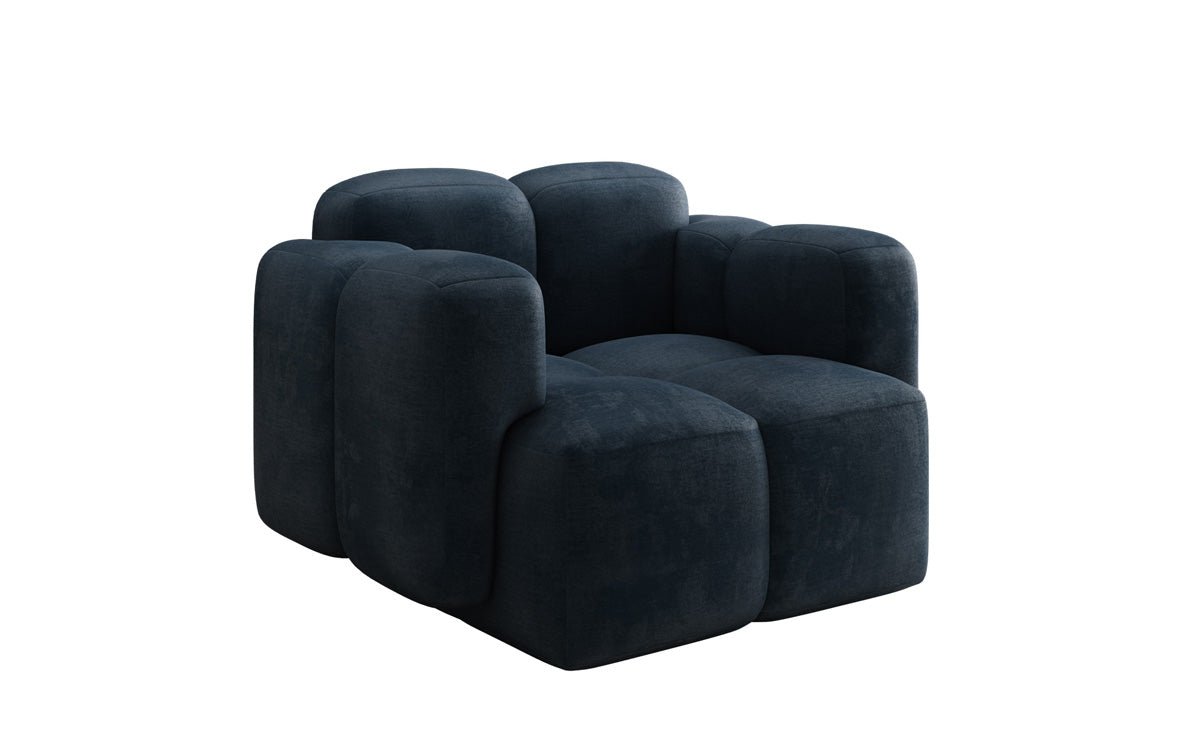 Luxuriöser Samt-Sessel Celly: Bequemer Designer-Einzelsessel für stilvolle Wohnräume