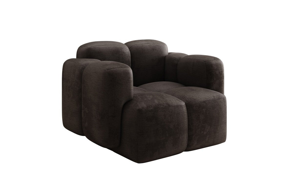 Luxuriöser Samt-Sessel Celly: Bequemer Designer-Einzelsessel für stilvolle Wohnräume