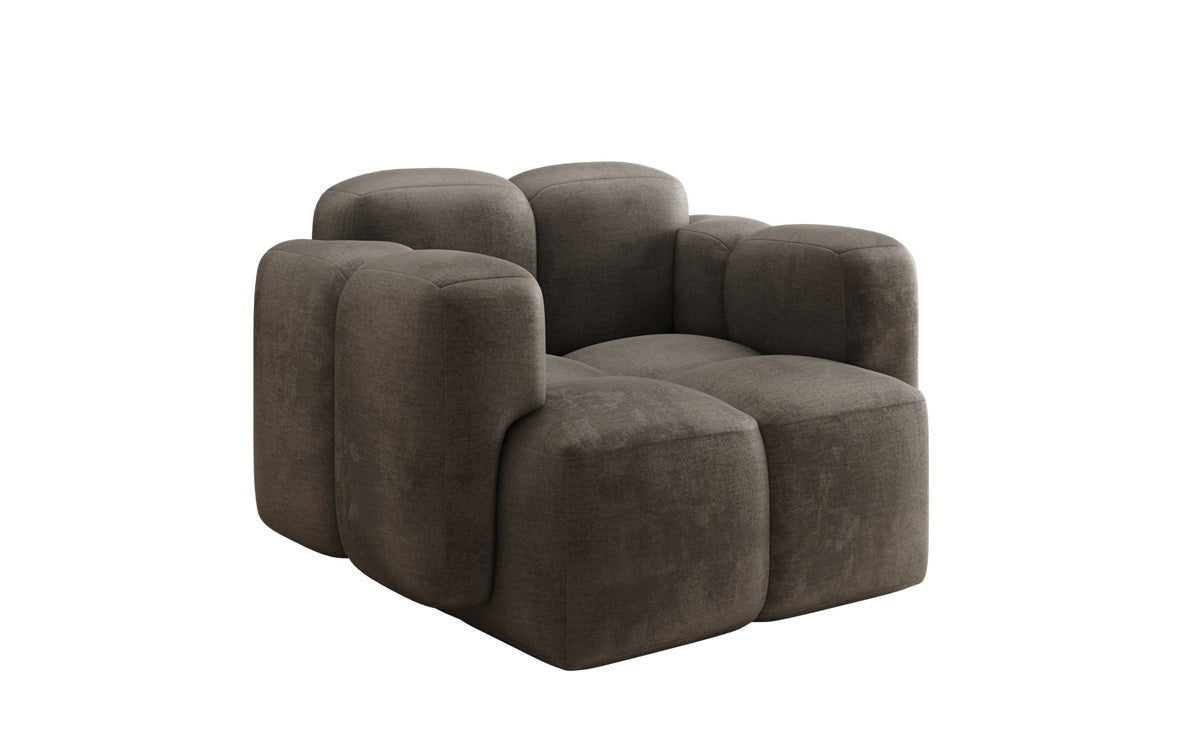 Luxuriöser Samt-Sessel Celly: Bequemer Designer-Einzelsessel für stilvolle Wohnräume