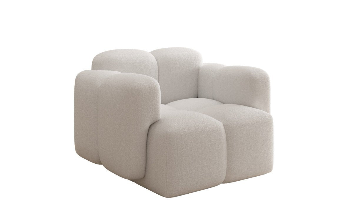 Exklusiver Designer Bouclé Sessel Celly – Stilvoller, Komfortabler Armlehnstuhl
