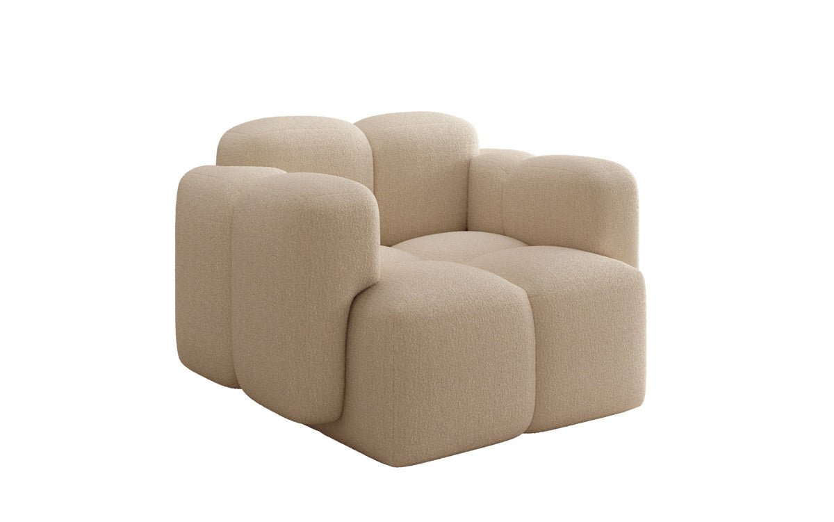 Exklusiver Designer Bouclé Sessel Celly – Stilvoller, Komfortabler Armlehnstuhl