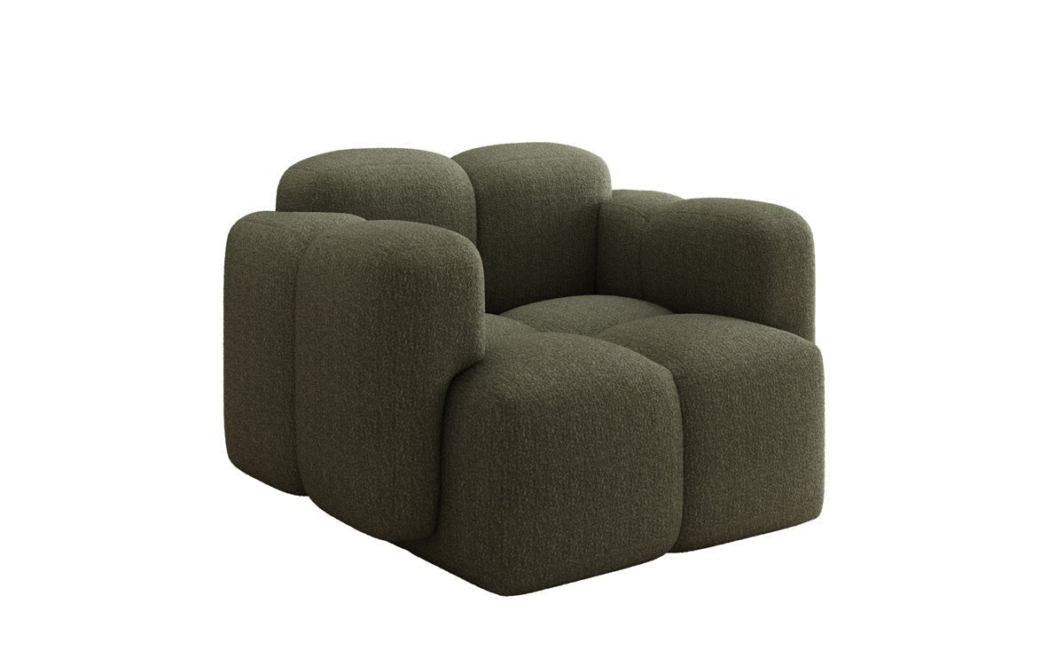 Exklusiver Designer Bouclé Sessel Celly – Stilvoller, Komfortabler Armlehnstuhl