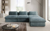Gemütliches Designer L-Sofa Cuddle aus Cordstoff – Modernes Ecksofa Wohnzimmer