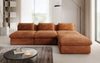 Gemütliches Designer L-Sofa Cuddle aus Cordstoff – Modernes Ecksofa Wohnzimmer