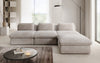 Gemütliches Designer L-Sofa Cuddle aus Cordstoff – Modernes Ecksofa Wohnzimmer
