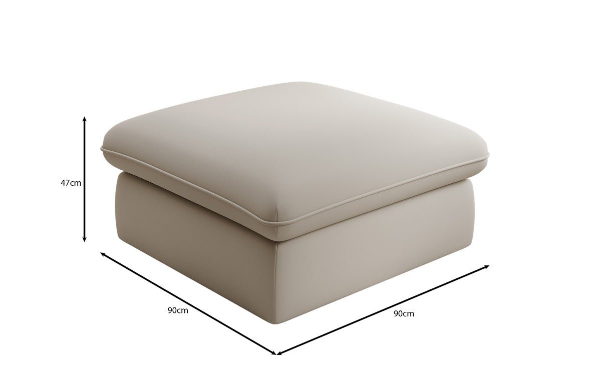 Gemütlicher Cuddle Beistellhocker, 90x90cm, Stoffbezug, Komfort für Ihr Zuhause