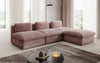 Gemütliches Designer L-Sofa Cuddle aus Cordstoff – Modernes Ecksofa Wohnzimmer