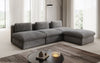Gemütliches Designer L-Sofa Cuddle aus Cordstoff – Modernes Ecksofa Wohnzimmer