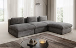 Lade das Bild in den Galerie-Viewer, Gemütliches Designer L-Sofa Cuddle aus Cordstoff – Modernes Ecksofa Wohnzimmer
