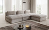 Gemütliches Designer L-Sofa Cuddle aus Cordstoff – Modernes Ecksofa Wohnzimmer