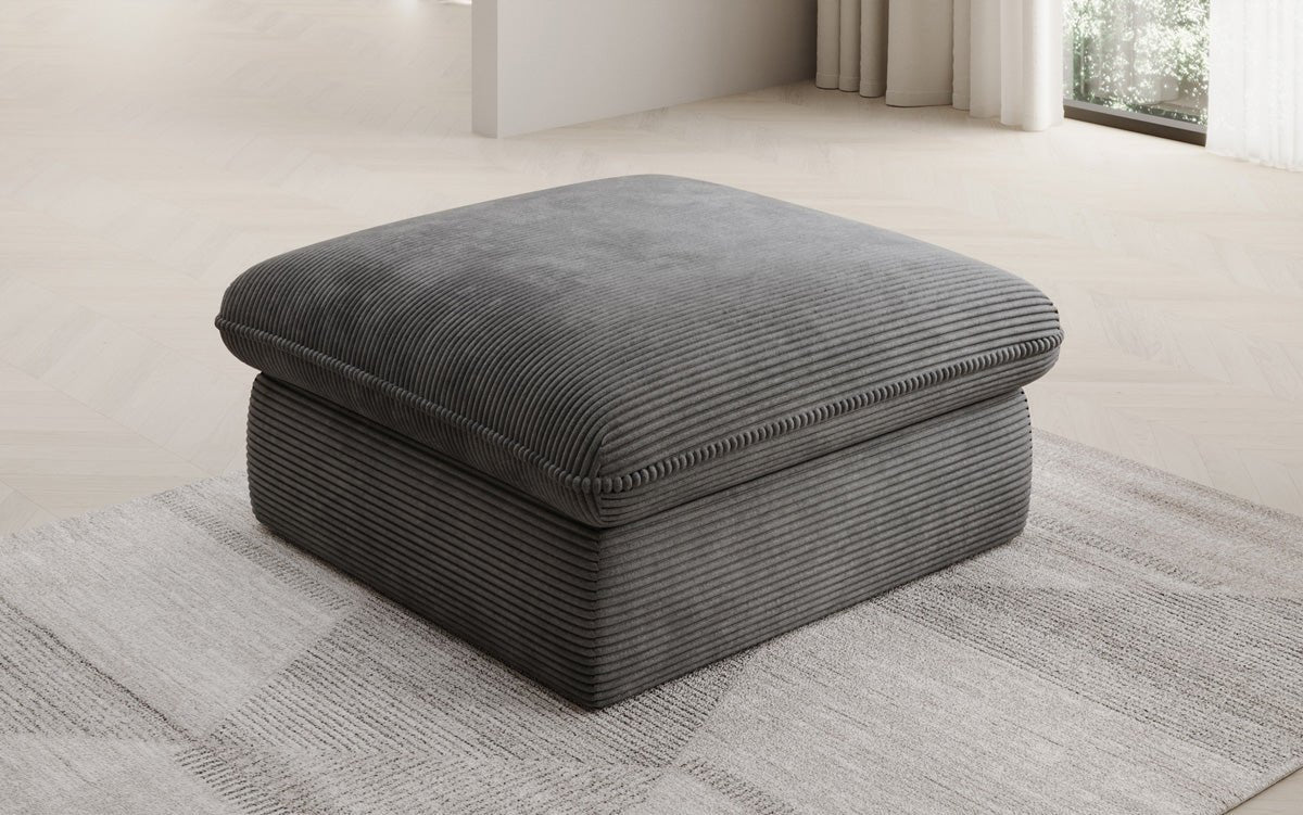 Gemütlicher Kord Beistellhocker Cuddle 90x90cm – Vielseitiger Pouf für Ihr Zuhause