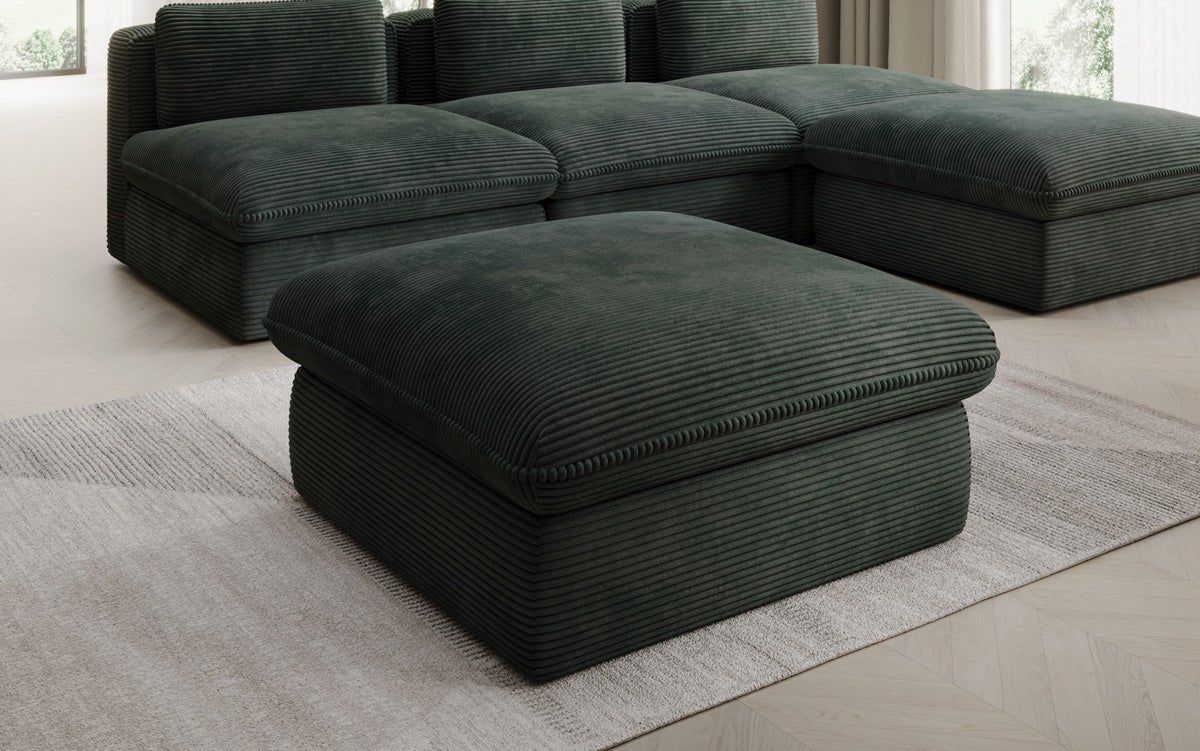 Gemütlicher Kord Beistellhocker Cuddle 90x90cm – Vielseitiger Pouf für Ihr Zuhause